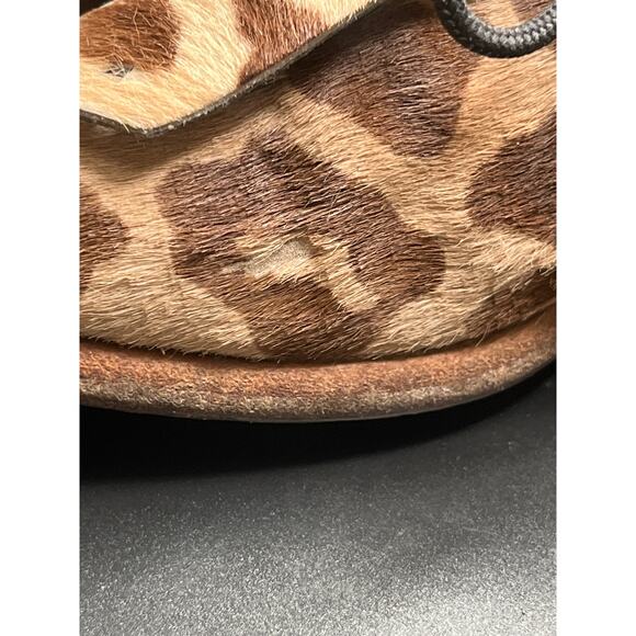 RARE Handmade Leopard Print Leather Sole Walter Genuin 7 Luxury Fur Golf Shoes - Picture 10 of 13